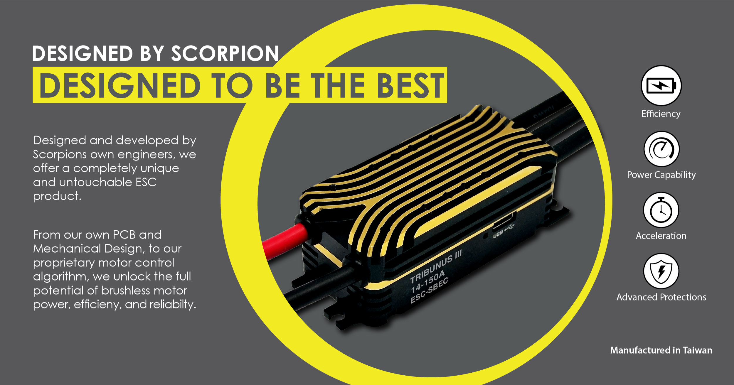 Scorpion Tribunus III 14-150A ESC SBEC features