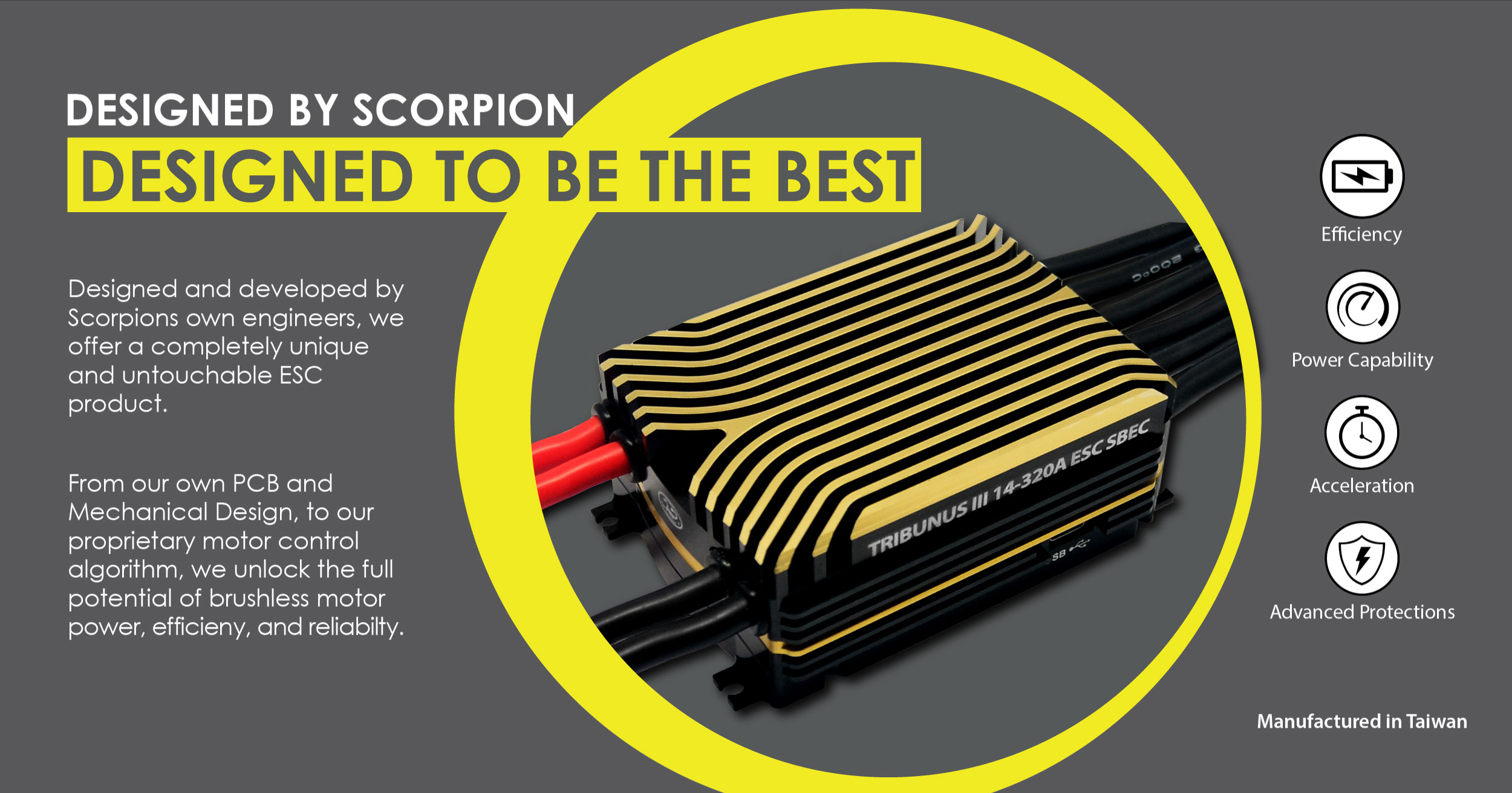 Scorpion Tribunus III 14-320A ESC SBEC features