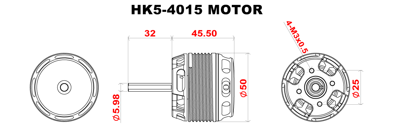 Scorpion HK5-4015-805kv Full Dimension