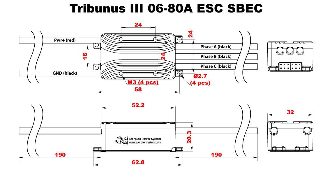 Scorpion Tribunus III 06-80A ESC SBEC Full Dimension