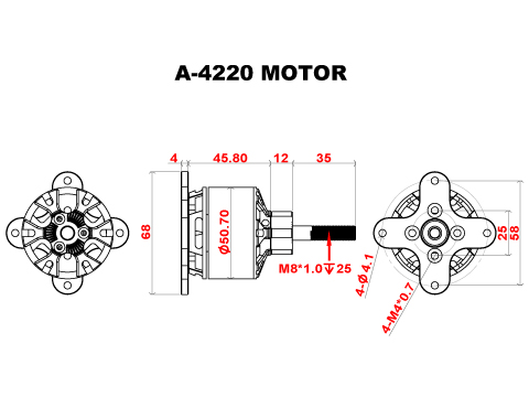 Scorpion A-4220 V2 PNP Combo (6s/70E+/2553w) Full Dimension